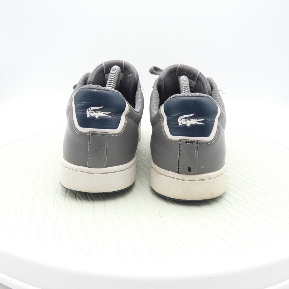 Lacoste Carnaby Evo CT8 SPM Mens Grey Leather Sneakers Size 10 Low Top Shoes - Picture 4 of 10